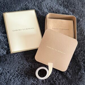 David Yurman Necklace Box with Ribbon and Cleaning cloth